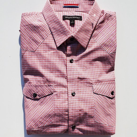 Banana Republic Plaid Long Sleeve Button Down NWOT - Picture 1 of 4